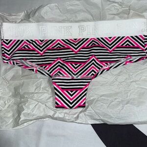 Pink, Black and White stripe panties by Victoria’s Secret Pink Collection.